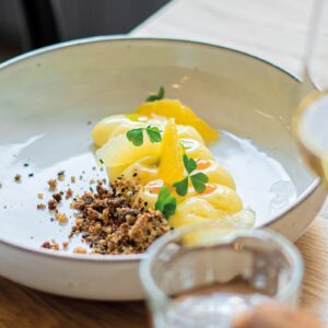 Carte cadeau - Menu Monsieur B Entrée, plat et dessert avec accord mets et vins